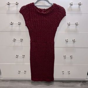 Aqua Chevron Knit Bodycon dress, size S